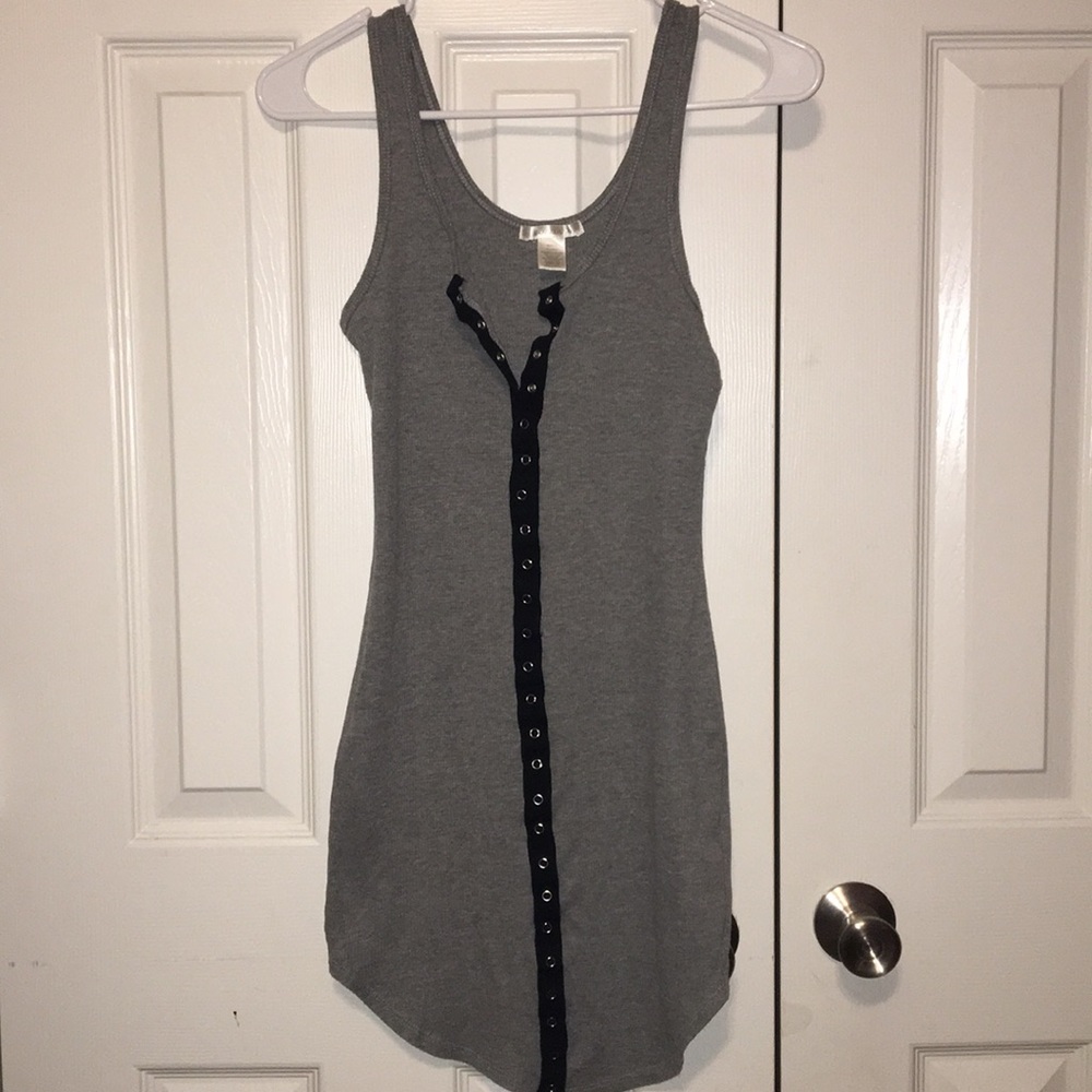 Grey and black dress